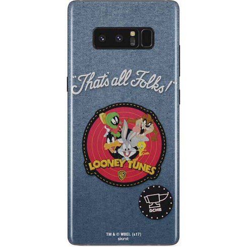 Looney Tunes Thats All Folks Patch Galaxy Note 8 Skin
