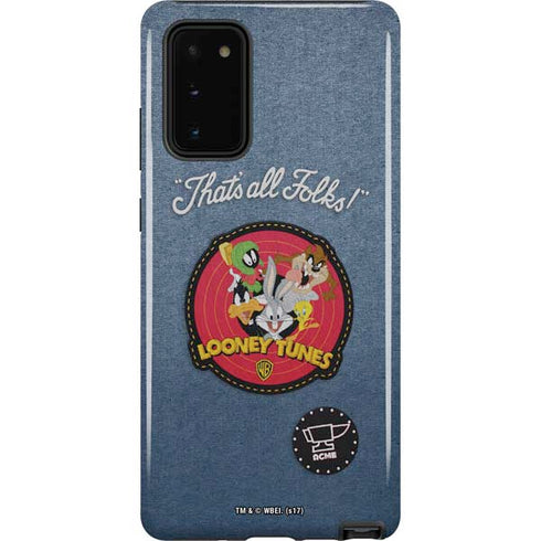 Looney Tunes Thats All Folks Patch Galaxy Note20 5G Pro Case