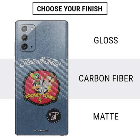 Looney Tunes Thats All Folks Patch Galaxy Note20 5G Skin