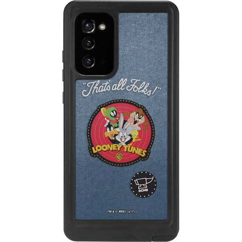 Looney Tunes Thats All Folks Patch Galaxy Note20 5G Waterproof Case