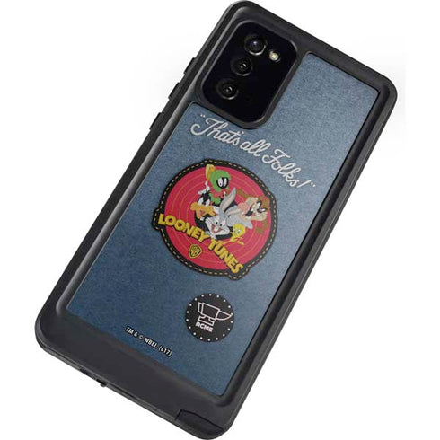 Looney Tunes Thats All Folks Patch Galaxy Note20 5G Waterproof Case