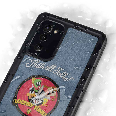 Looney Tunes Thats All Folks Patch Galaxy Note20 5G Waterproof Case