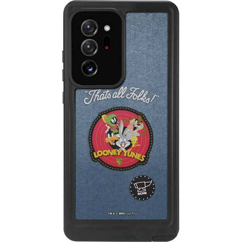 Looney Tunes Thats All Folks Patch Galaxy Note20 Ultra 5G Waterproof Case