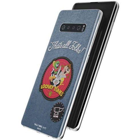 Looney Tunes Thats All Folks Patch Galaxy S10 Plus Skin