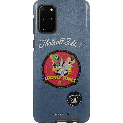 Looney Tunes Thats All Folks Patch Galaxy S20 Plus Pro Case
