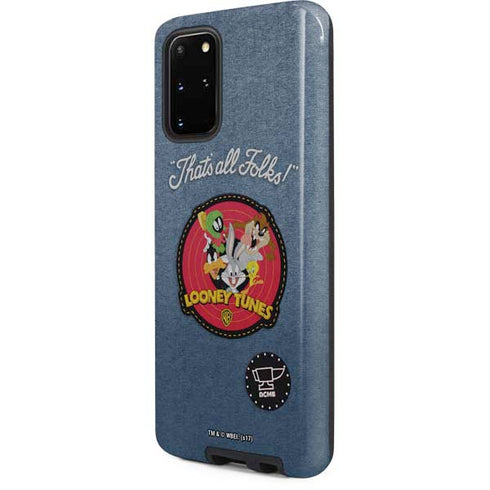Looney Tunes Thats All Folks Patch Galaxy S20 Plus Pro Case