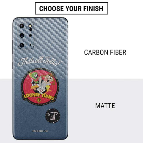 Looney Tunes Thats All Folks Patch Galaxy S20 Plus Skin