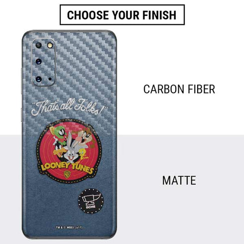 Looney Tunes Thats All Folks Patch Galaxy S20 Skin