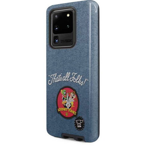 Looney Tunes Thats All Folks Patch Galaxy S20 Ultra 5G Pro Case