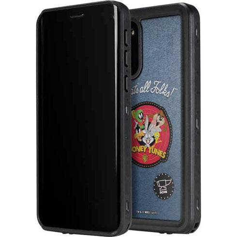 Looney Tunes Thats All Folks Patch Galaxy S20 Waterproof Case