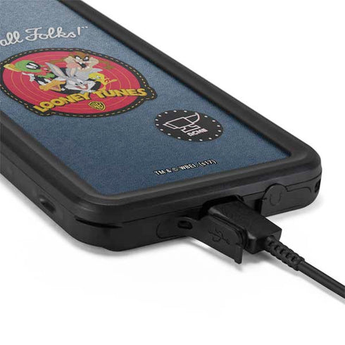Looney Tunes Thats All Folks Patch Galaxy S20 Waterproof Case