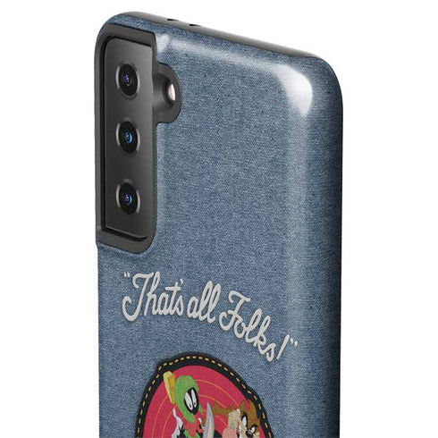 Looney Tunes Thats All Folks Patch Galaxy S21 Plus 5G Pro Case