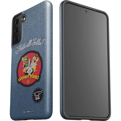 Looney Tunes Thats All Folks Patch Galaxy S21 Plus 5G Pro Case