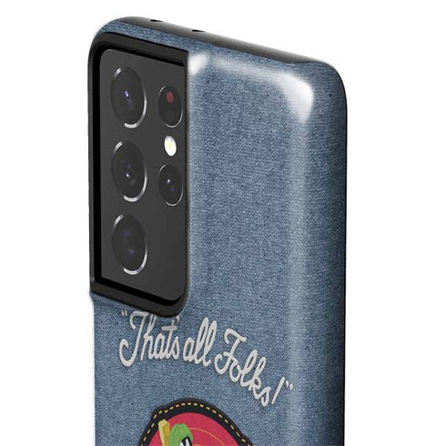 Looney Tunes Thats All Folks Patch Galaxy S21 Ultra 5G Pro Case