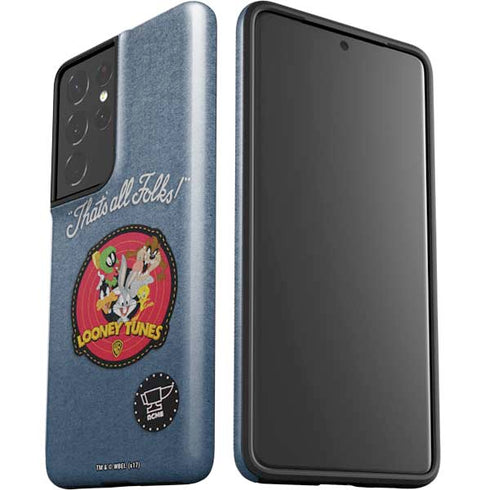 Looney Tunes Thats All Folks Patch Galaxy S21 Ultra 5G Pro Case