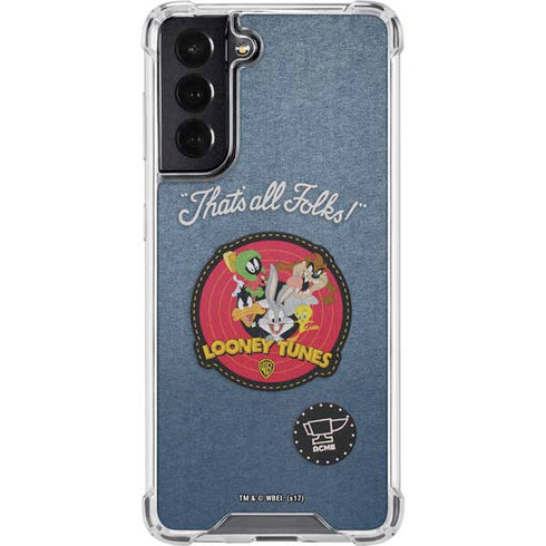 Looney Tunes Thats All Folks Patch Galaxy S22 Clear Case