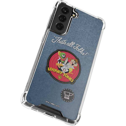 Looney Tunes Thats All Folks Patch Galaxy S22 Clear Case