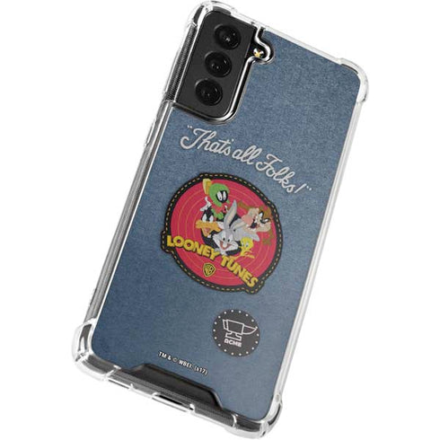 Looney Tunes Thats All Folks Patch Galaxy S22 Plus Clear Case