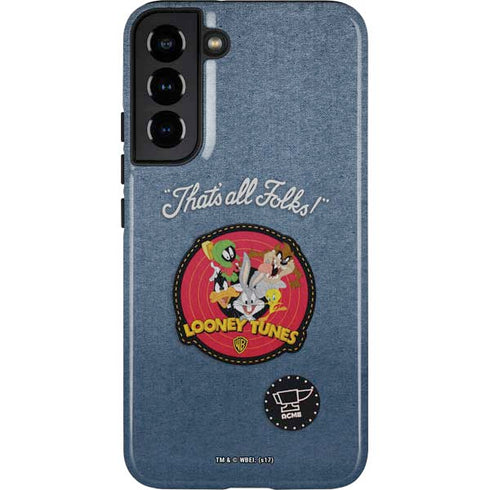 Looney Tunes Thats All Folks Patch Galaxy S22 Plus Pro Case