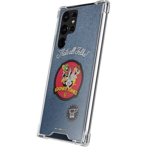 Looney Tunes Thats All Folks Patch Galaxy S22 Ultra Clear Case