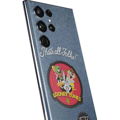 Looney Tunes Thats All Folks Patch Galaxy S22 Ultra Skin