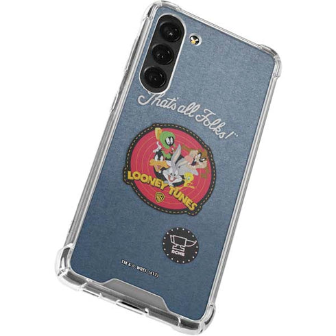 Looney Tunes Thats All Folks Patch Galaxy S23 Plus Clear Case