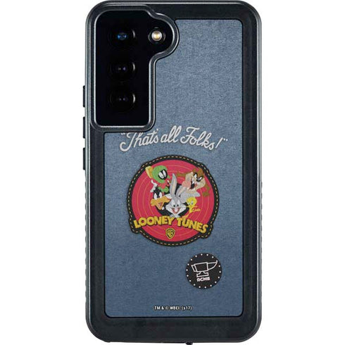 Looney Tunes Thats All Folks Patch Galaxy S23 Waterproof Case