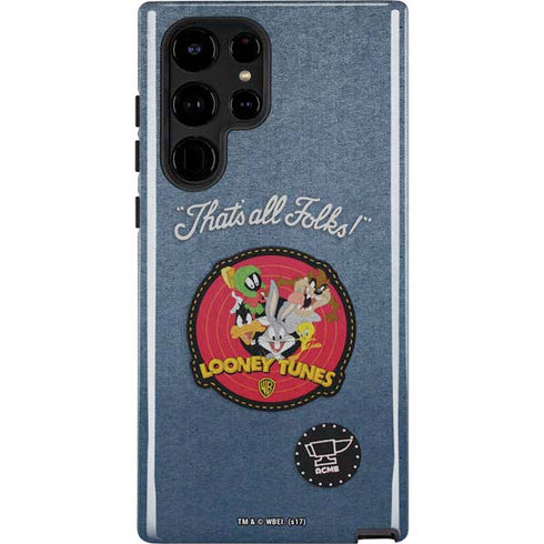 Looney Tunes Thats All Folks Patch Galaxy S24 Ultra Impact Case