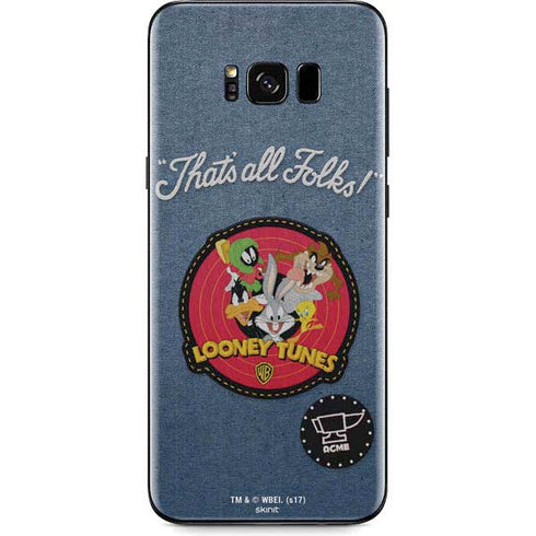 Looney Tunes Thats All Folks Patch Galaxy S8 Plus Skin