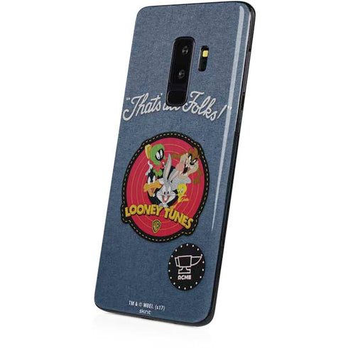 Looney Tunes Thats All Folks Patch Galaxy S9 Plus Skin