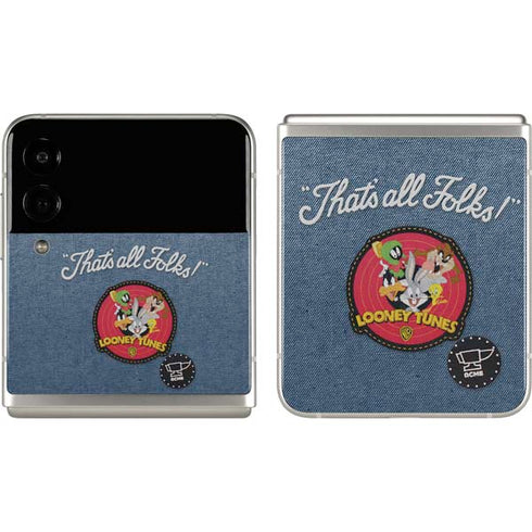 Looney Tunes Thats All Folks Patch Galaxy Z Flip3 5G Skin