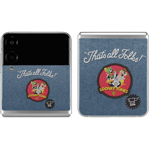Looney Tunes Thats All Folks Patch Galaxy Z Flip4 5G Skin