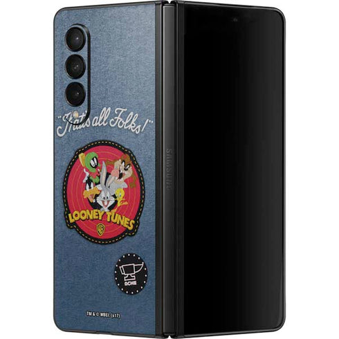 Looney Tunes Thats All Folks Patch Galaxy Z Fold3 5G Skin