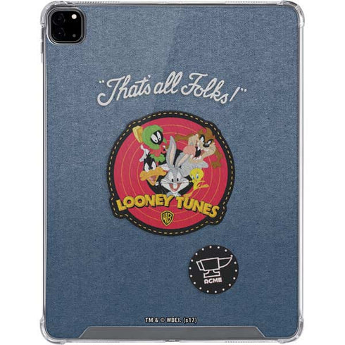 Looney Tunes Thats All Folks Patch iPad Pro 12.9in (2020) Clear Case