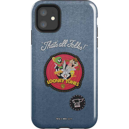 Looney Tunes Thats All Folks Patch iPhone 11 Impact Case