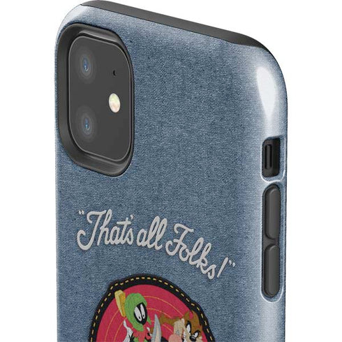 Looney Tunes Thats All Folks Patch iPhone 11 Impact Case