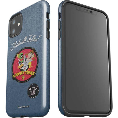 Looney Tunes Thats All Folks Patch iPhone 11 Impact Case
