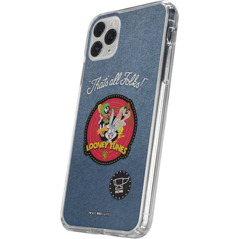 Looney Tunes Thats All Folks Patch iPhone 11 Pro Clear Case