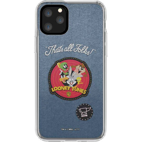 Looney Tunes Thats All Folks Patch iPhone 11 Pro Clear Case
