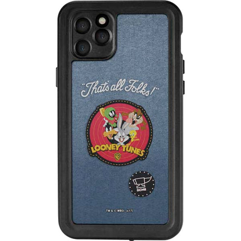 Looney Tunes Thats All Folks Patch iPhone 11 Pro Max Waterproof Case