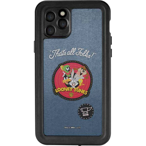 Looney Tunes Thats All Folks Patch iPhone 11 Pro Waterproof Case