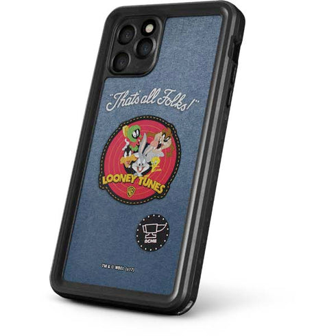 Looney Tunes Thats All Folks Patch iPhone 11 Pro Waterproof Case