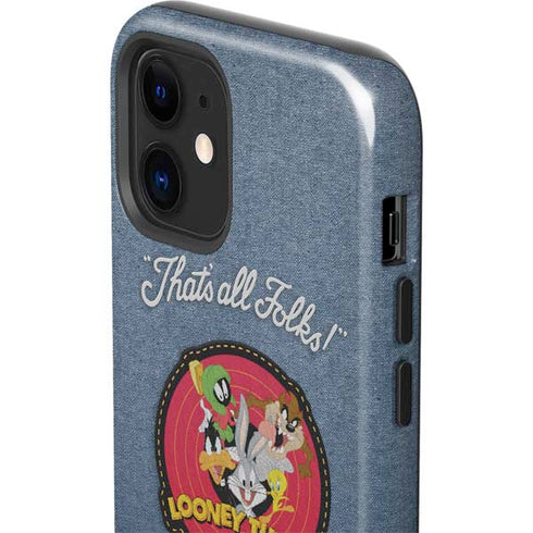 Looney Tunes Thats All Folks Patch iPhone 12 Impact Case