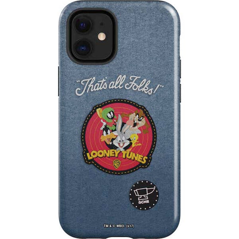 Looney Tunes Thats All Folks Patch iPhone 12 Mini Impact Case