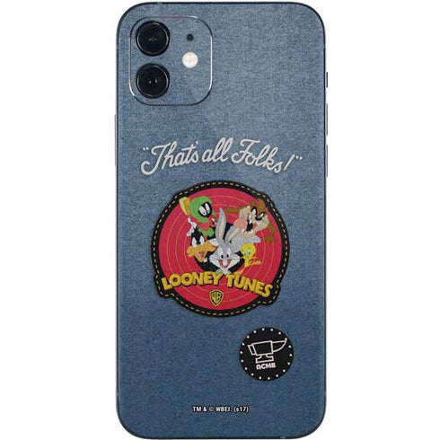 Looney Tunes Thats All Folks Patch iPhone 12 Mini Skin
