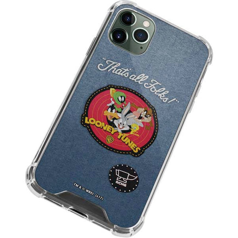 Looney Tunes Thats All Folks Patch iPhone 12 Pro Clear Case