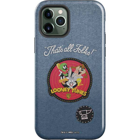 Looney Tunes Thats All Folks Patch iPhone 12 Pro Max Impact Case