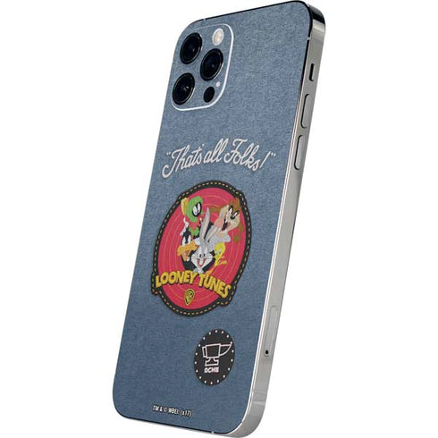 Looney Tunes Thats All Folks Patch iPhone 12 Pro Skin