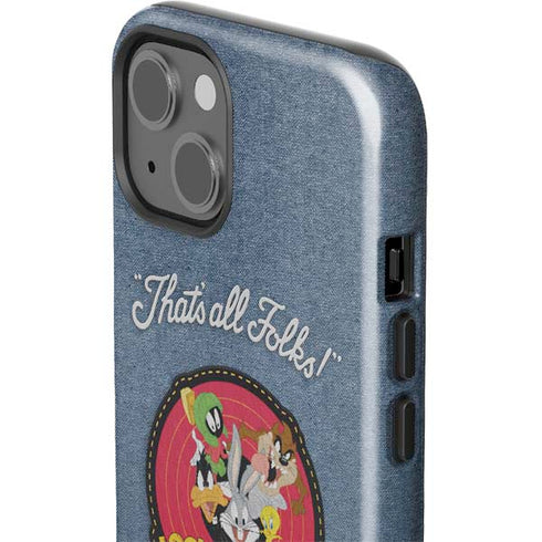 Looney Tunes Thats All Folks Patch iPhone 13 Impact Case