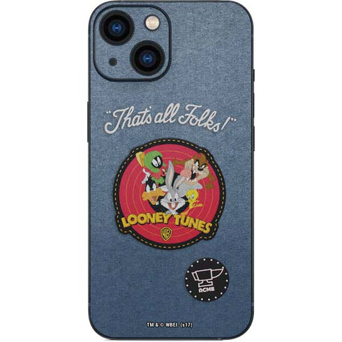 Looney Tunes Thats All Folks Patch iPhone 13 Mini Skin